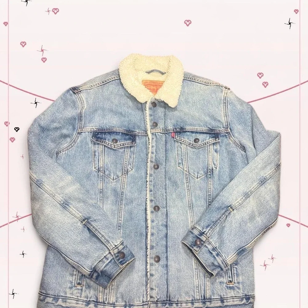 Levi's blue Denim jacket Sherpa lining